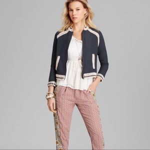 Free People | Crochet Bomber Jacket